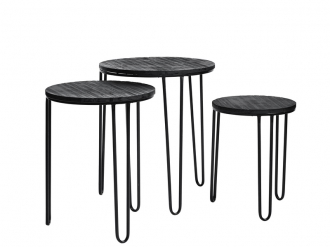 ウッデンサイドテーブルセット1