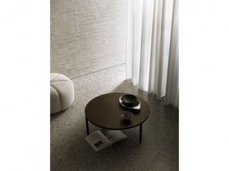 コーヒーテーブル Φ60 ダークオーク