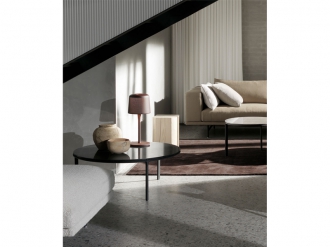 コーヒーテーブル Φ60 ブラックマーブル