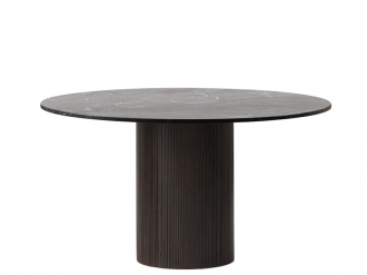 キャビン ラウンド テーブル ブラックマーブル / ダークオーク1