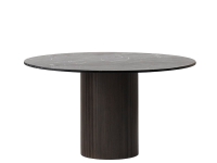 キャビン ラウンド テーブル ブラックマーブル / ダークオーク