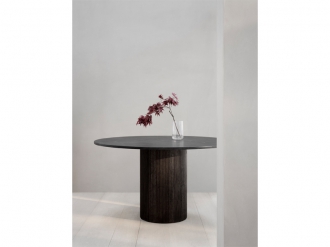 キャビン ラウンド テーブル ブラックマーブル / ダークオーク