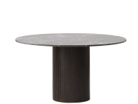 キャビン ラウンド テーブル グレーマーブル / ダークオーク