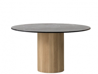 キャビン ラウンド テーブル ブラックマーブル / ライトオーク1