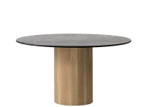 キャビン ラウンド テーブル ブラックマーブル / ライトオーク