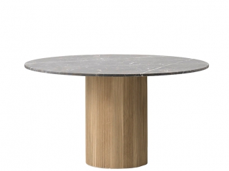 キャビン ラウンド テーブル グレーマーブル / ライトオーク1