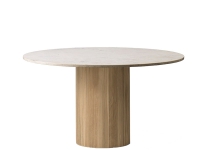 キャビン ラウンド テーブル ライトベージュマーブル / ライトオーク