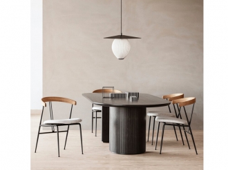 バイオリンダイニングチェア シートアップホルスタード・ウッドバックレスト