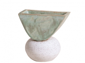 アッシュベース L グリーン/ホワイト1