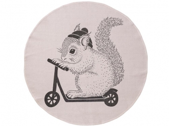 スクァーレル オン スケート キッズラグマット1