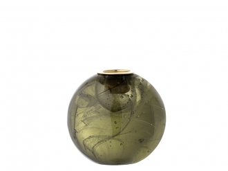 グラスキャンドルスティック グリーン1