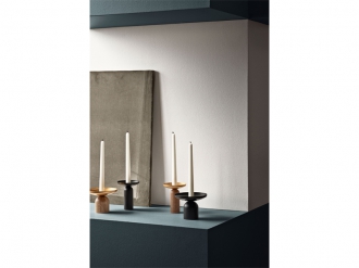 ブラブスリムキャンドルホルダー ブラウン