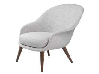 バット ラウンジチェア ウッドベース ロウバック