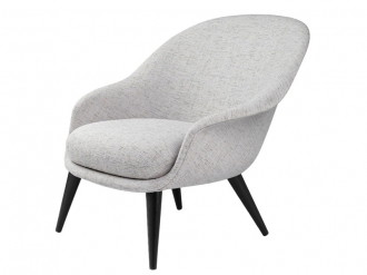 バット ラウンジチェア ウッドベース ロウバック