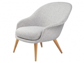 バット ラウンジチェア ウッドベース ロウバック