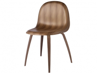 3D ダイニングチェア ウッドベース アンアップホルスタード