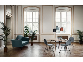 3D ダイニングチェア センターベース フルアップホルスタード