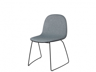 2D ダイニングチェア スレッジベース フロントアップホルスタード1