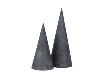 ウッドコーンオブジェM ダークグレー