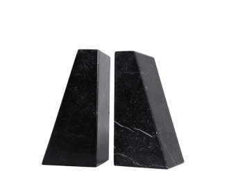 ブラックマーブルブックエンド1