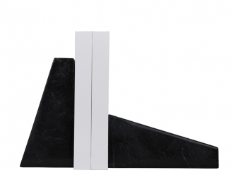 ブラックマーブルブックエンド